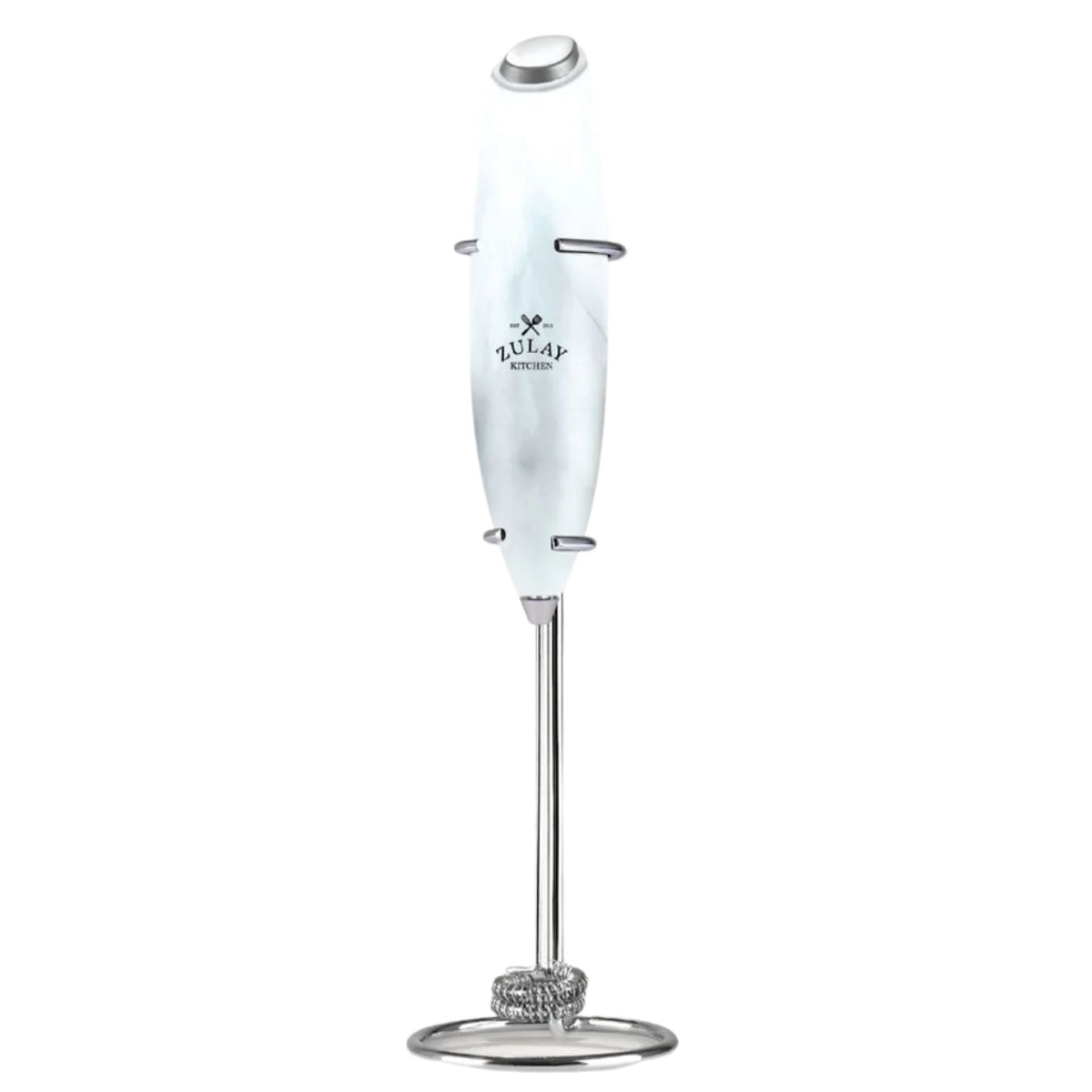 Double Whisk Milk Frother Handheld Mixer - Quartz by Zulay Kitchen