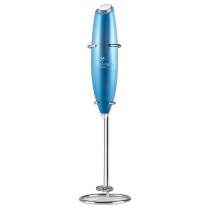 Milk Frother With Stand - Metallic Blue by Zulay Kitchen