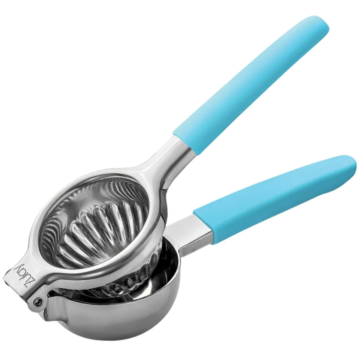 Stainless Steel Lemon Squeezer - Sky Blue Handle by Zulay Kitchen