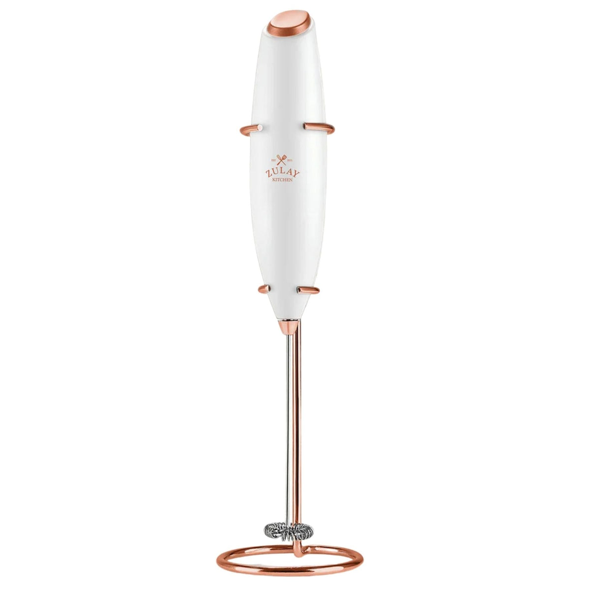 Zulay Kitchen Milk Frother With Stand-Executive White by Zulay Kitchen