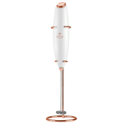 Zulay Kitchen Milk Frother With Stand-Executive White by Zulay Kitchen